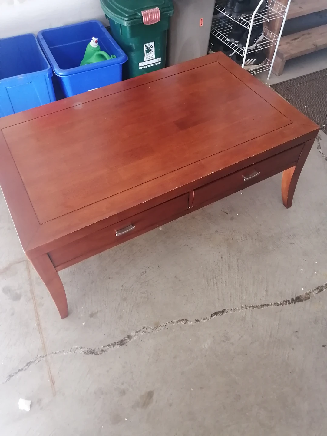 Wooden Coffee Table and End Tables Set - photo 3