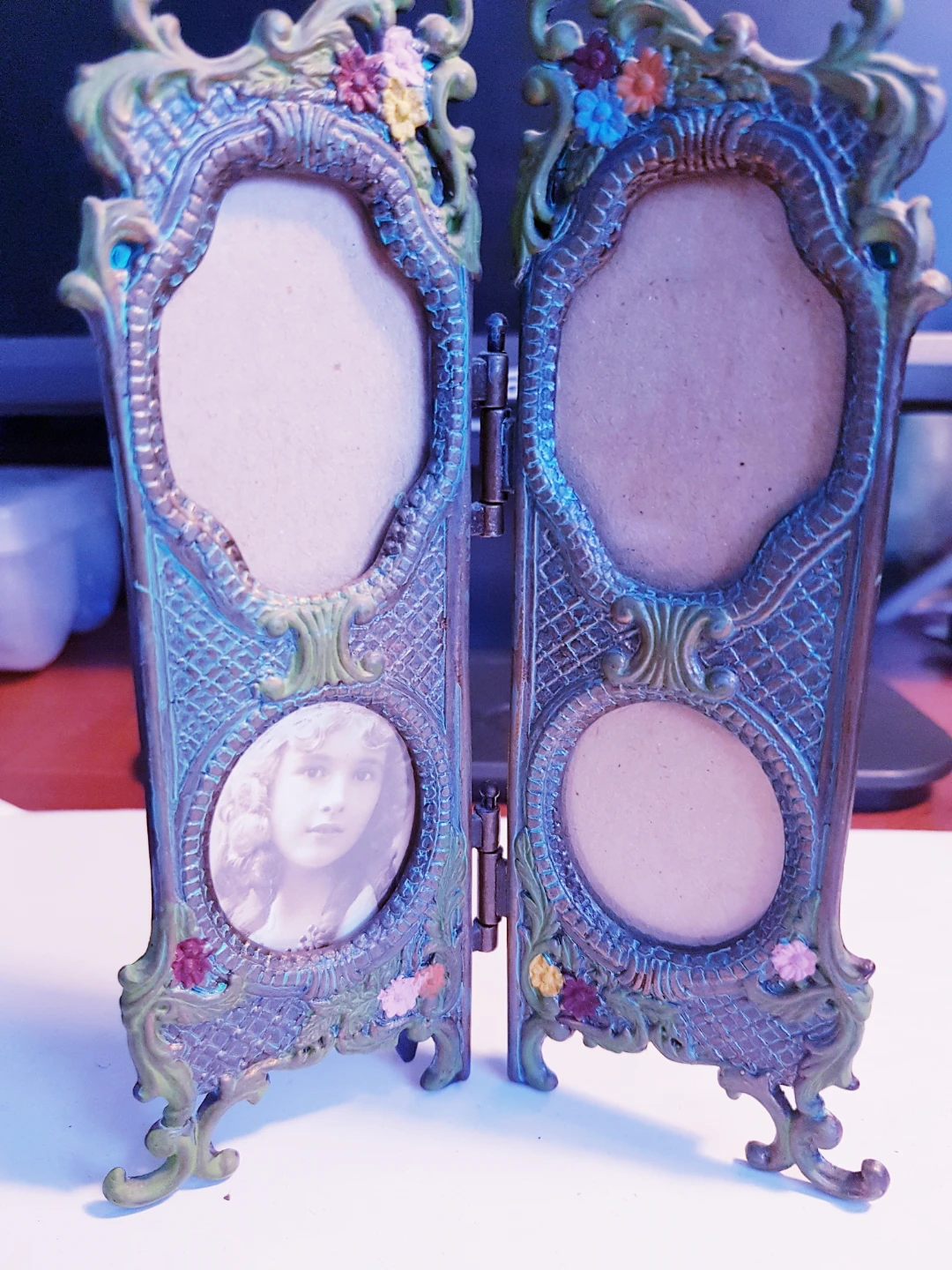 Vintage Ornate Double Photo Frame