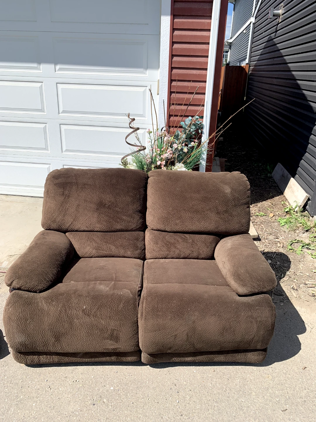 Brown Reclining Loveseat