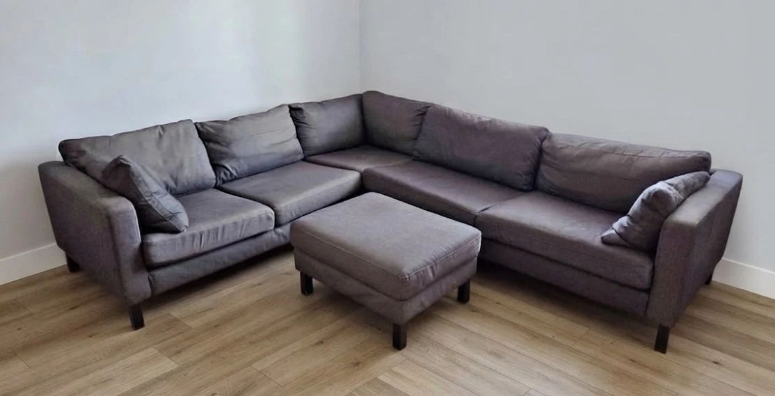 Delivery Available - Sectional Couch & Ottoman