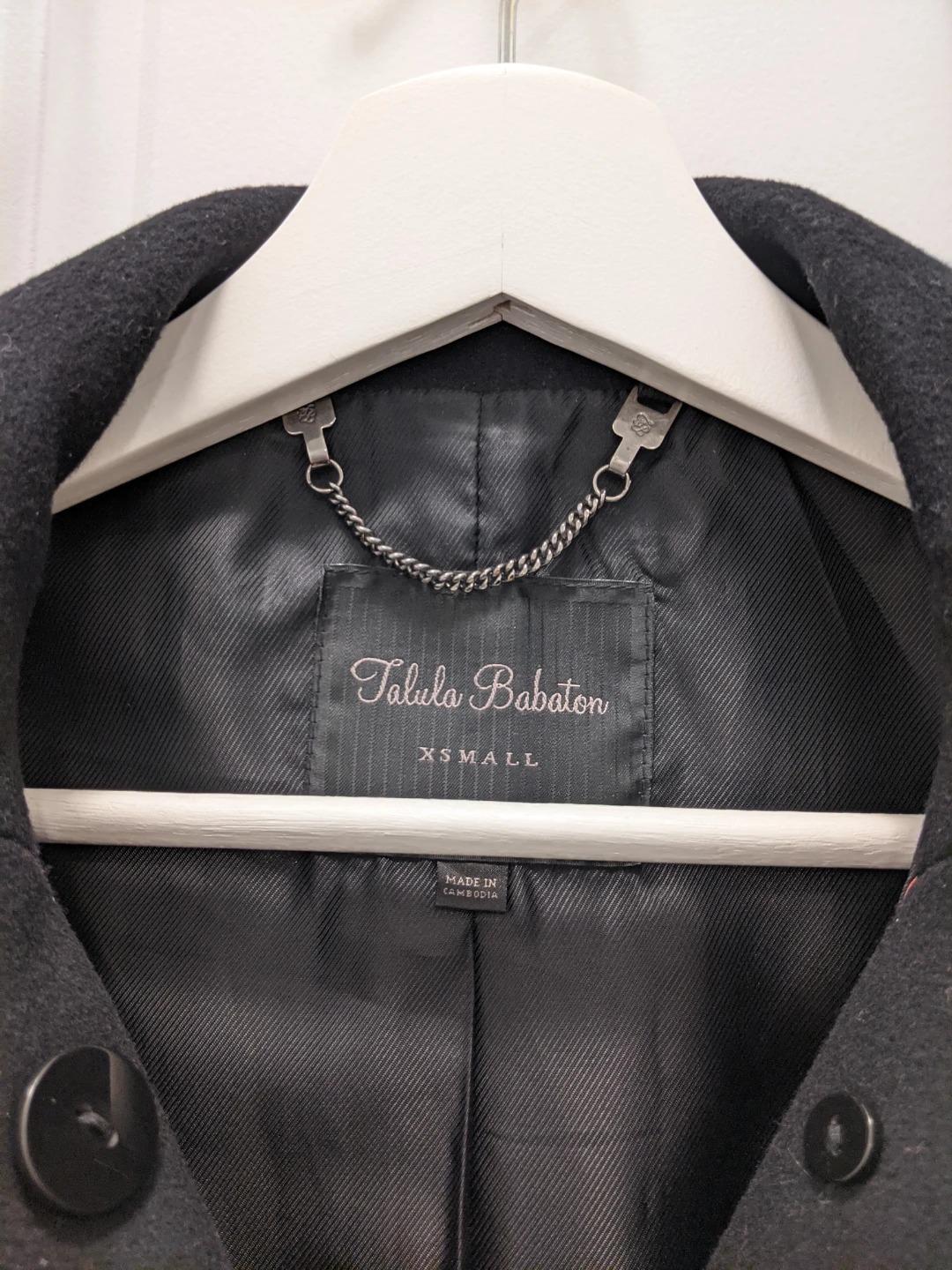 Aritzia Babaton Wool &Cashmere Blend Black Pea Coat - photo 4