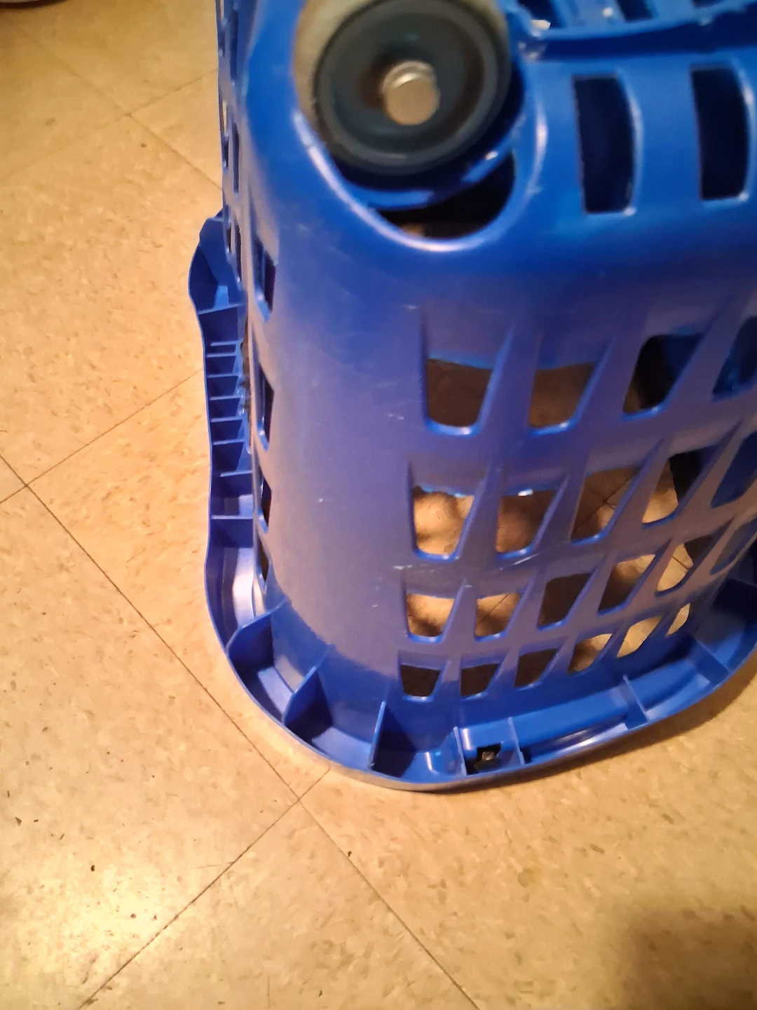 Blue Rolling Shopping Basket with Handle - photo 3