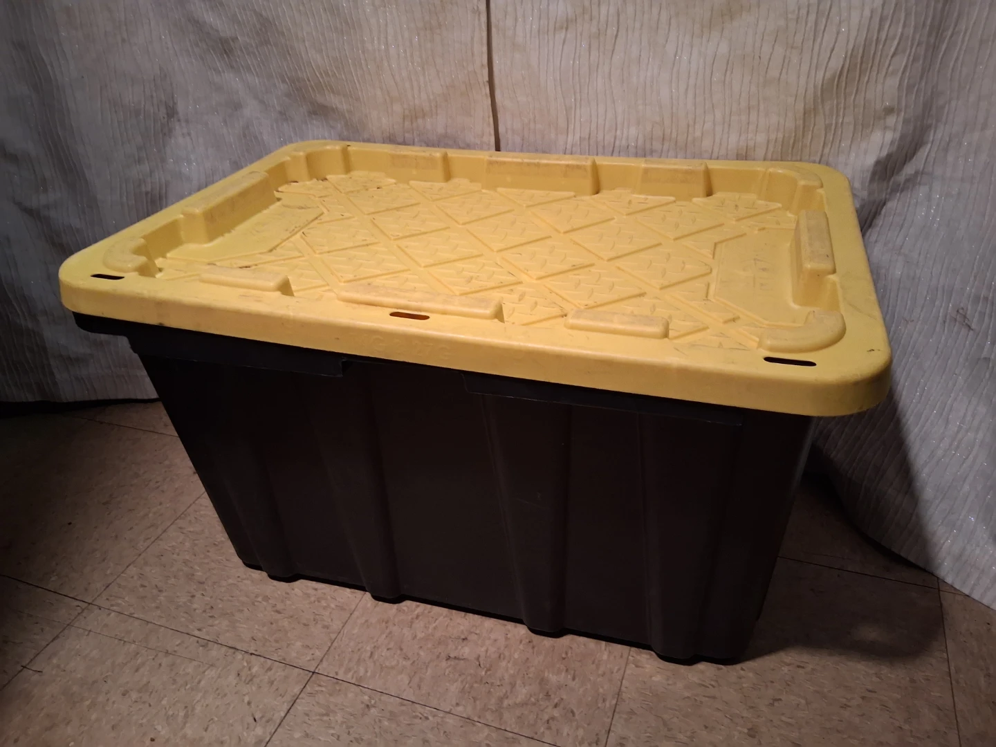 Black and Yellow Storage Tote Bin