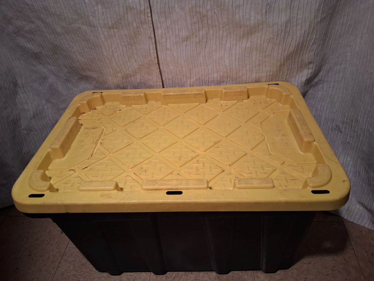 Black and Yellow Storage Tote Bin - photo 2