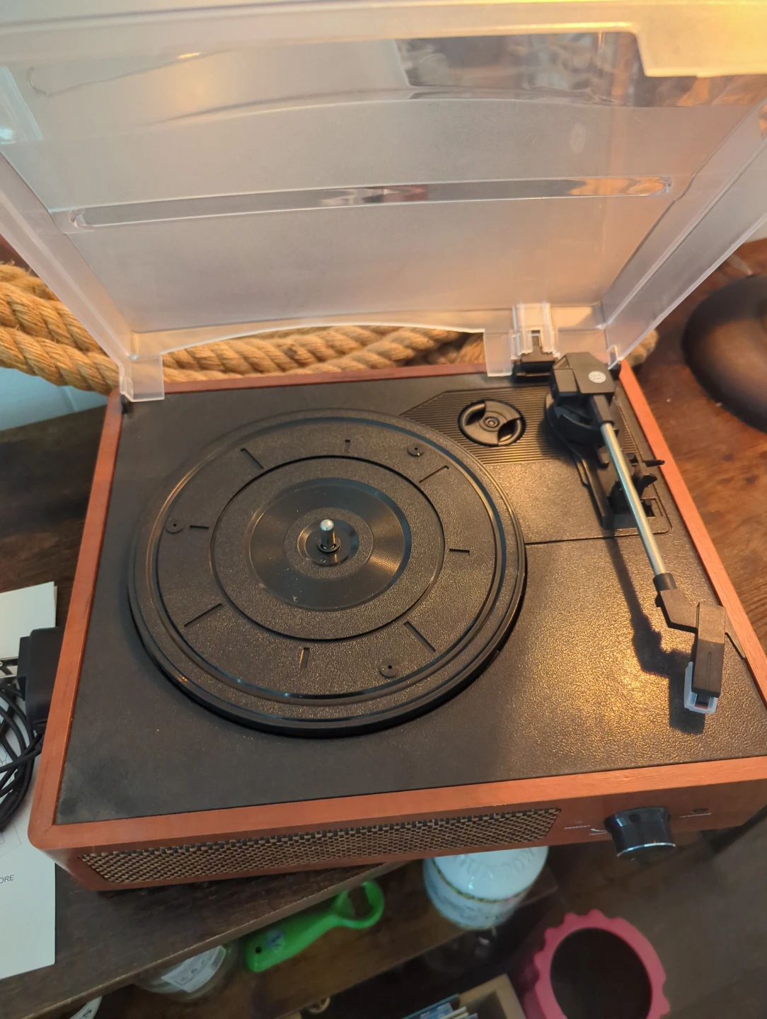 Record Player Turntable with Aux and Bluetooth - photo 2