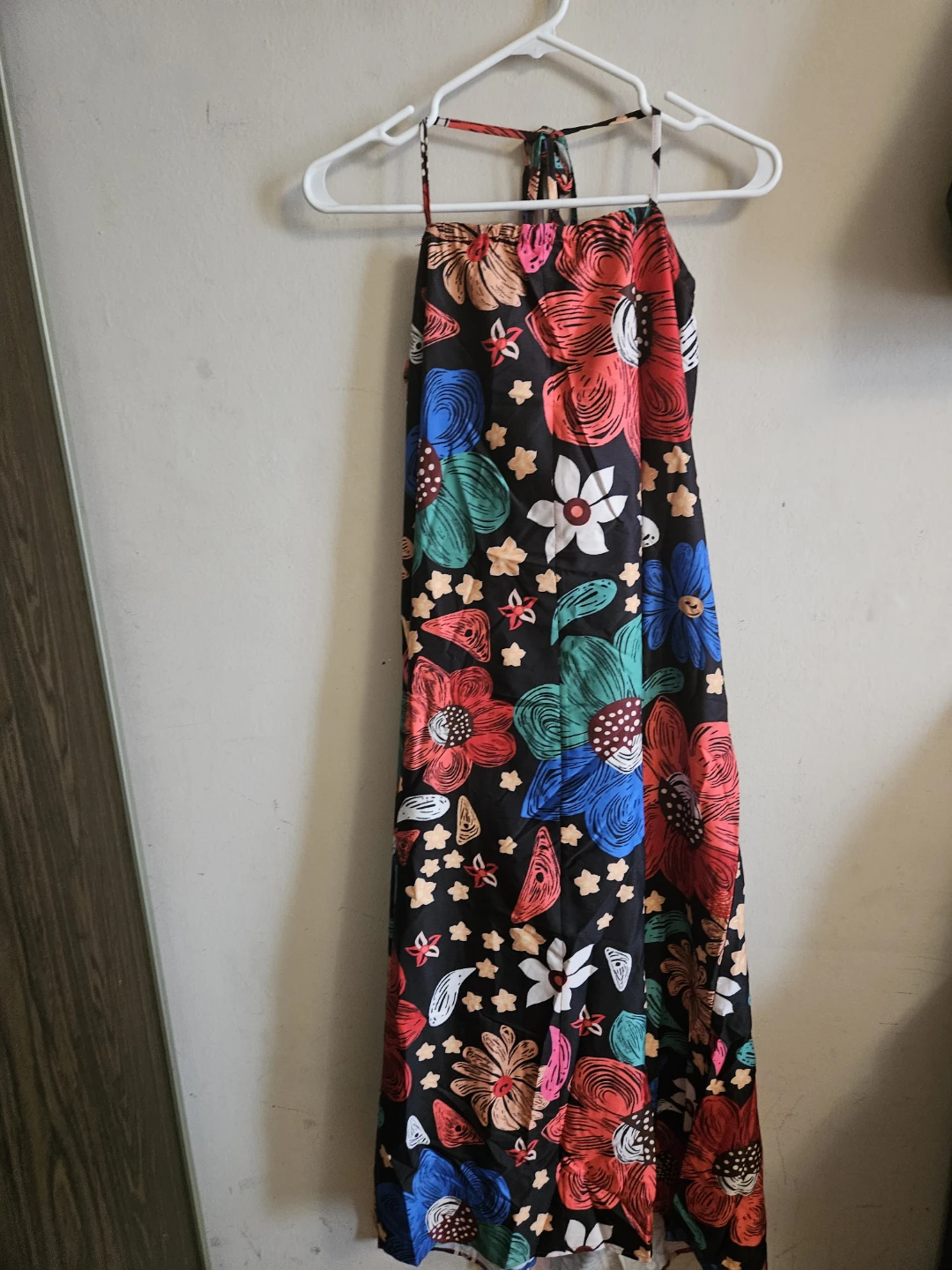 Women's Black Floral Maxi Dress - photo 3