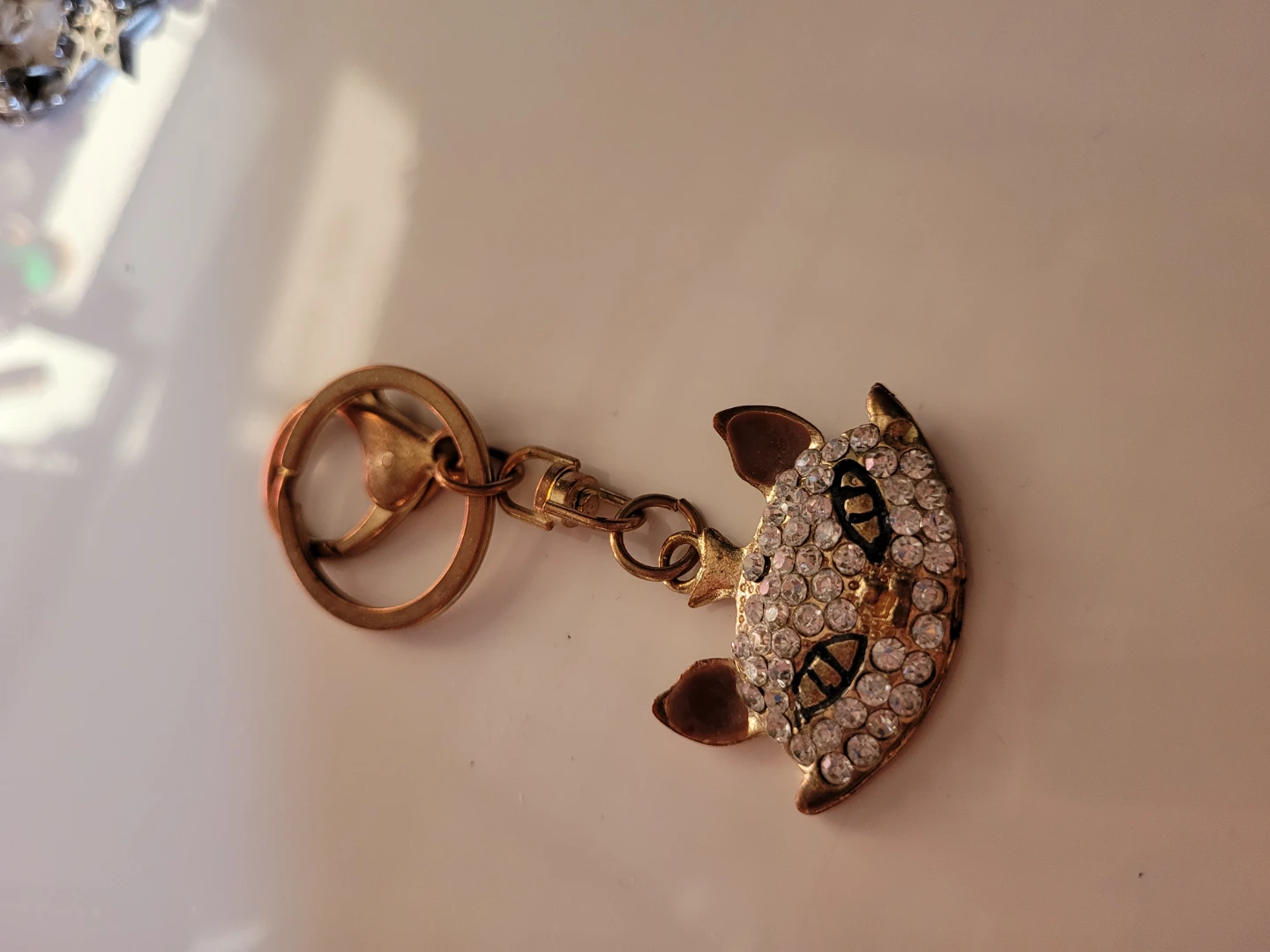 Sparkly Turtle Keychain Charm