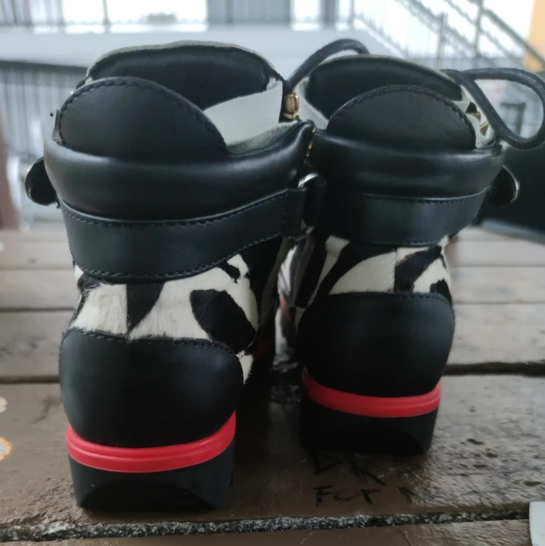 Giuseppe Zanotti - Red, Black, White High-Tops Pony Fur - photo 3