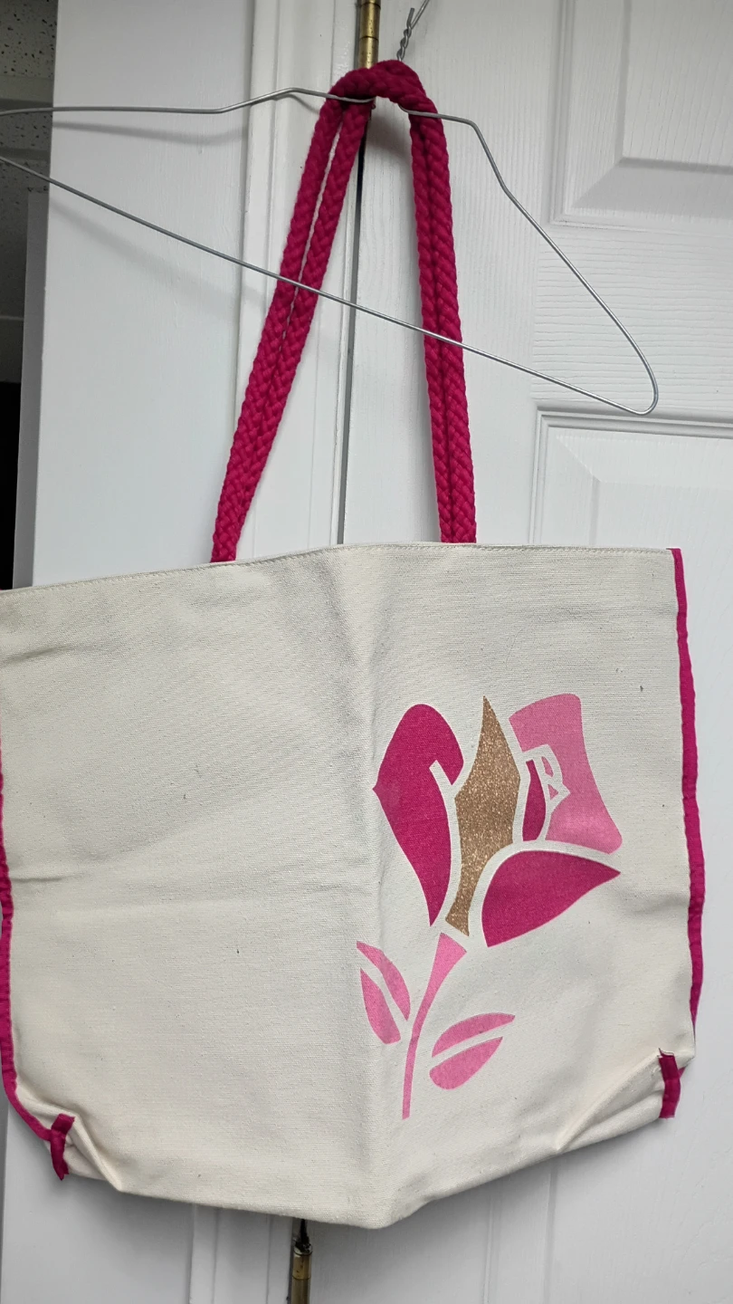 Lancome Canvas Tote Bag with Rose Design - photo 2