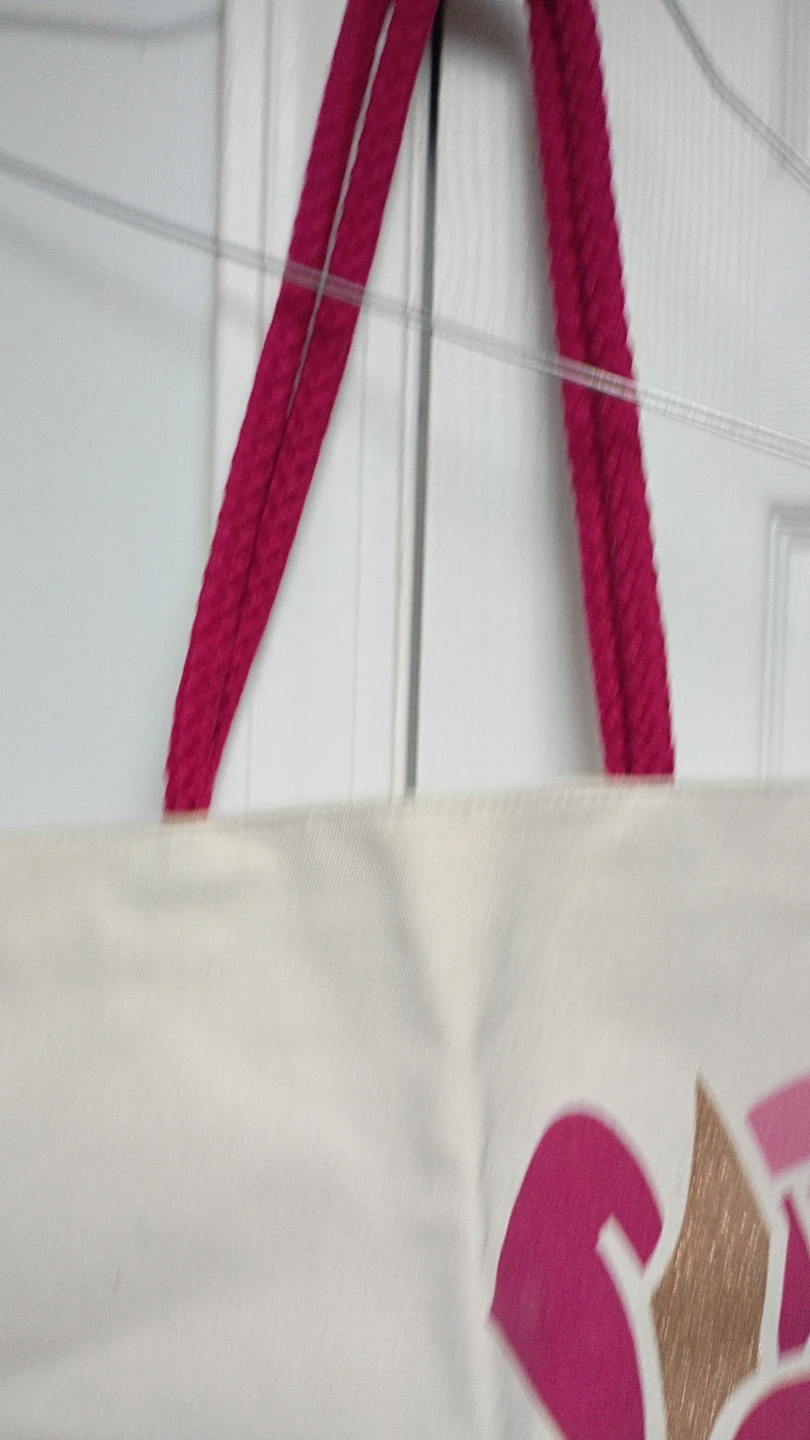 Lancome Canvas Tote Bag with Rose Design - photo 3
