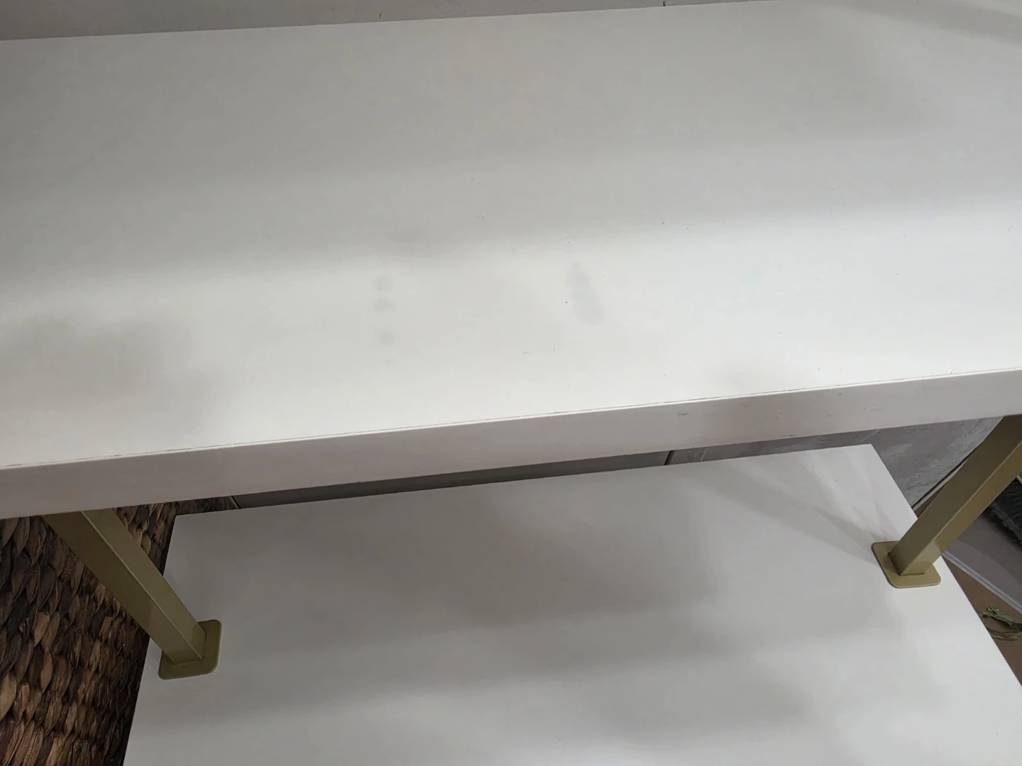 White Ladder Desk with Gold Legs - photo 2