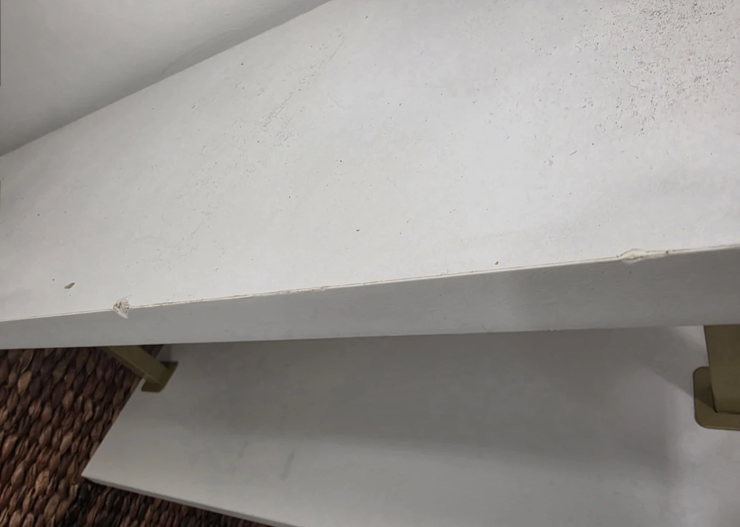 White Ladder Desk with Gold Legs - photo 5