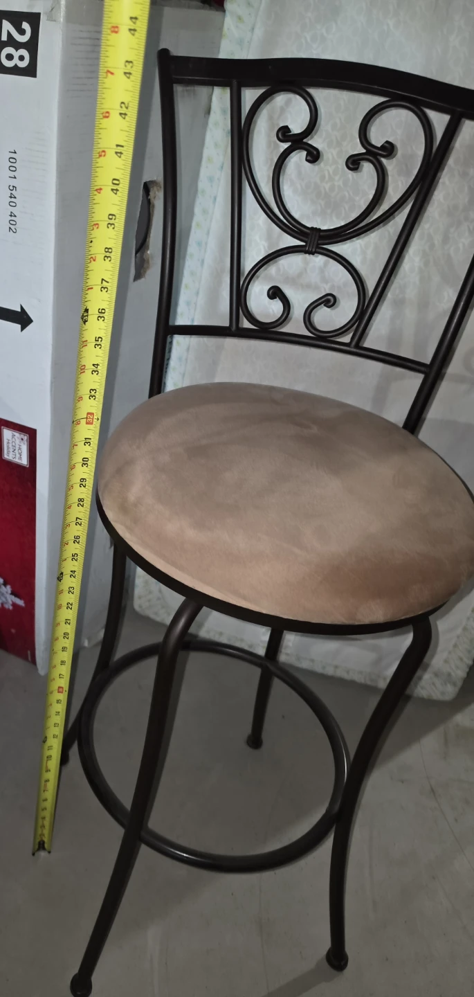 Swivel Bar Stool with Padded Seat - photo 2