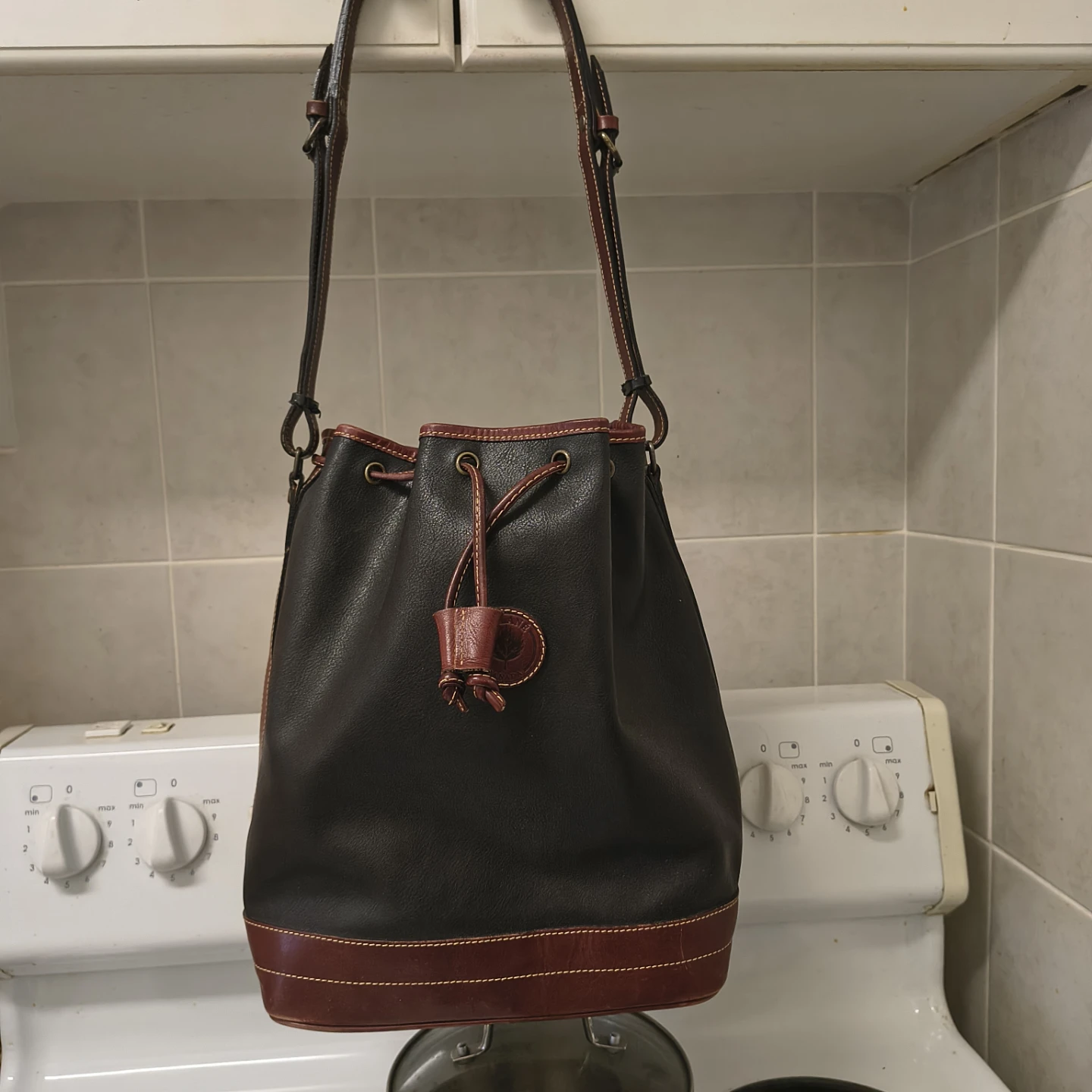 Delane Canada Leather Bucket Bag