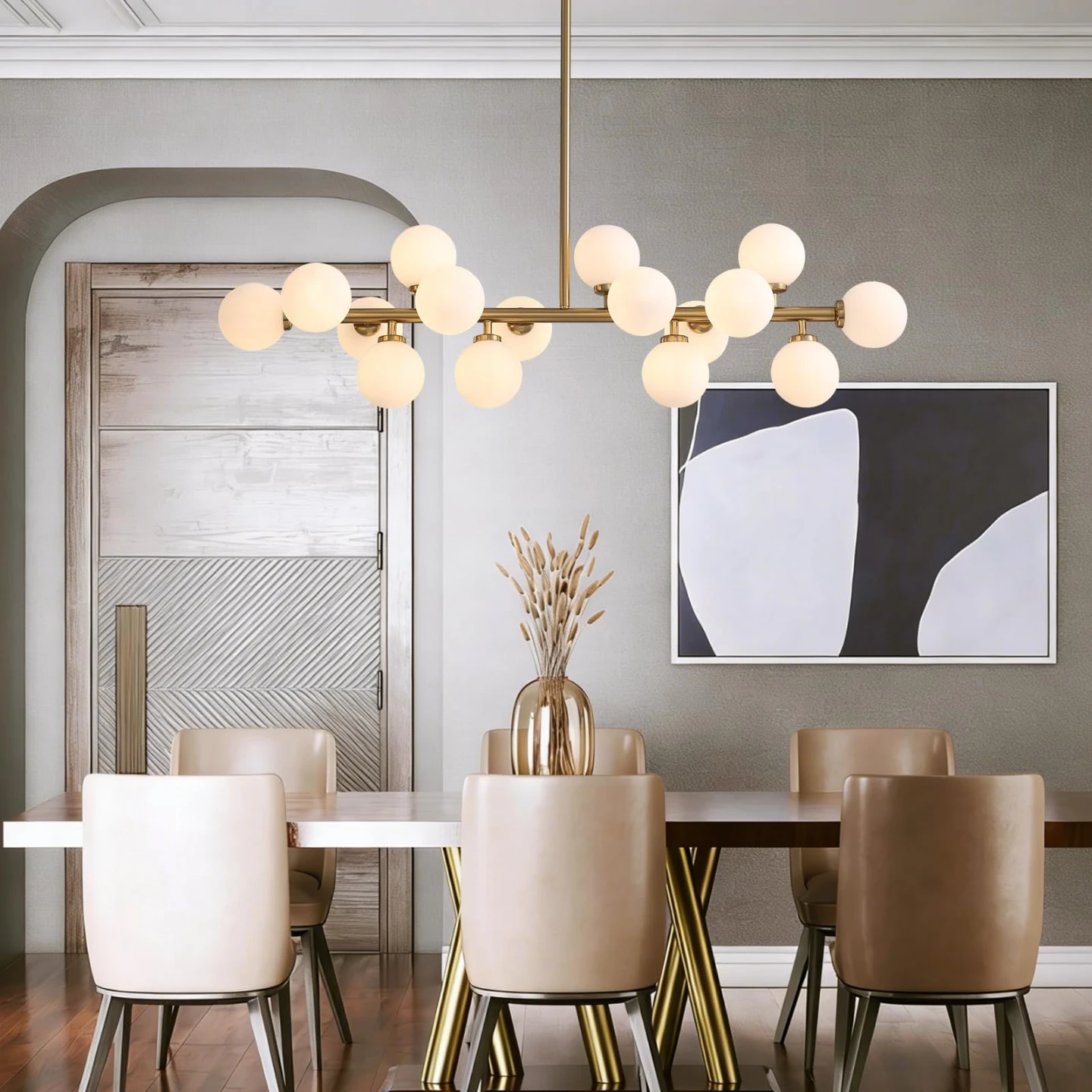 Modern Globe Chandelier Light Fixture 16-Light