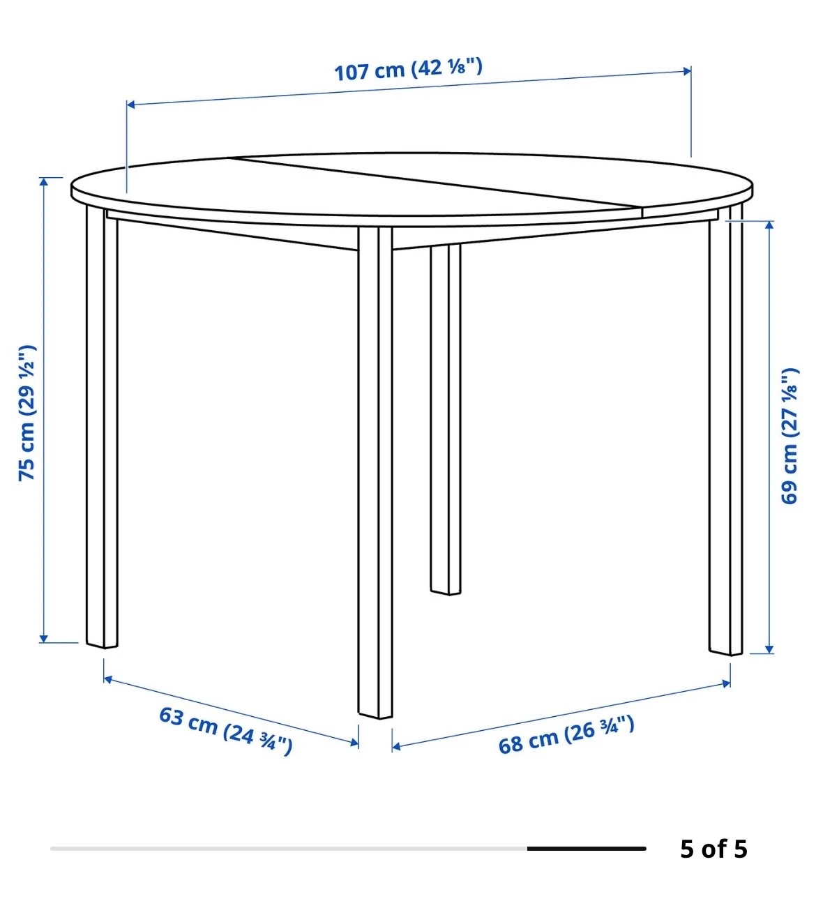 White Round Dining Table - photo 4