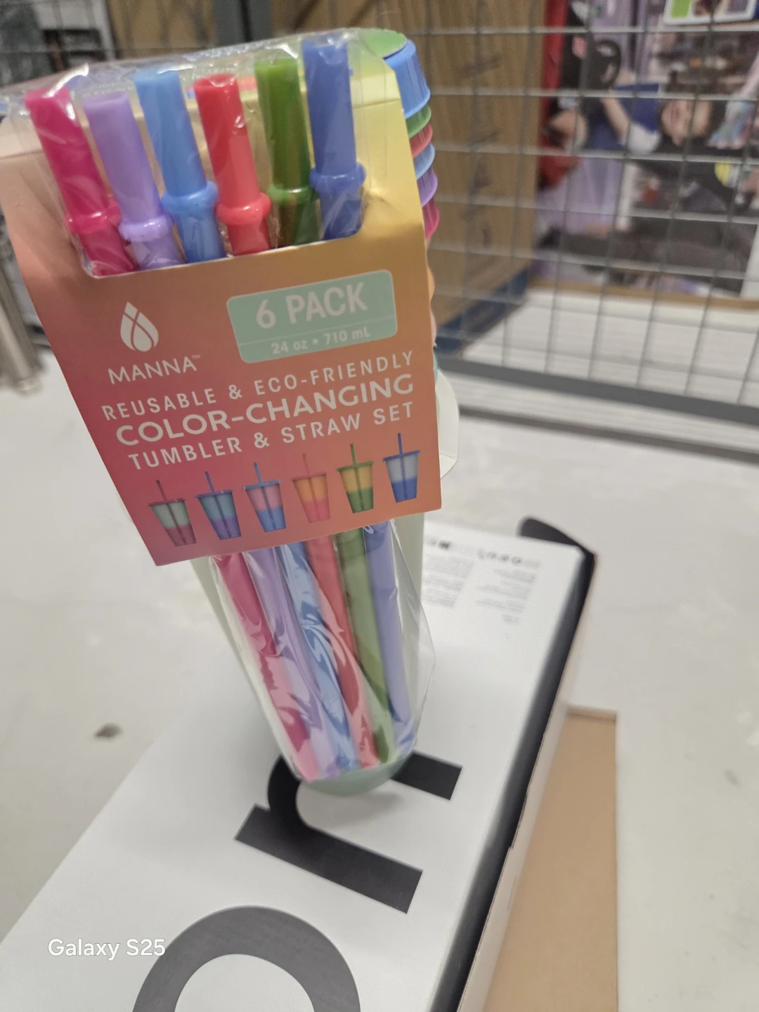 Manna Reusable Color-Changing Tumbler & Straw Set - 6 Pack - photo 2