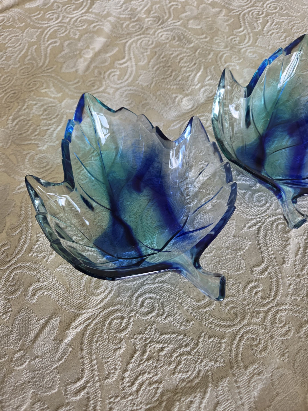 Glass Leaf Dish Set - photo 2