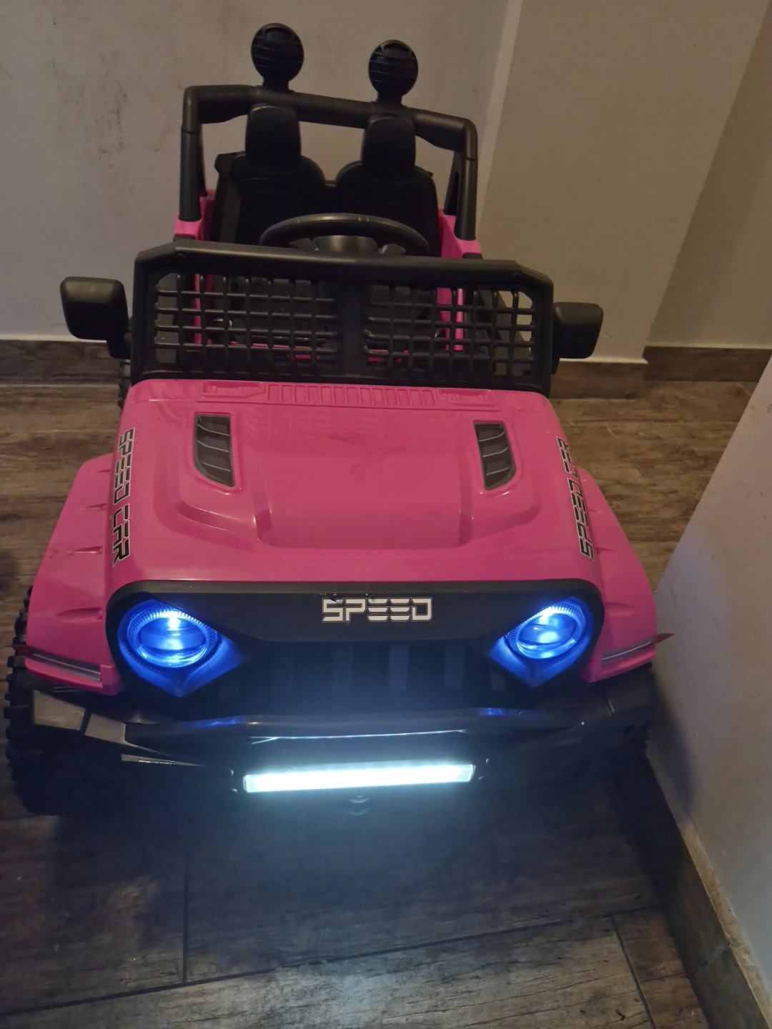 Pink "SPEED CAR" Ride-On Jeep for Kids