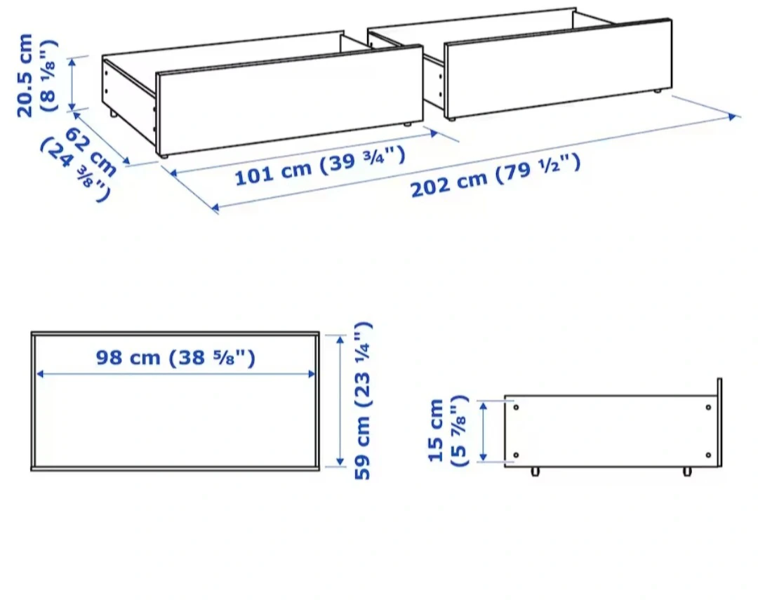 Ikea MALM drawers. Pack of 4. Still in box - photo 3