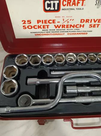 Vintage CIT Craft 24 Piece 1/2" Drive Socket Wrench Set - photo 2