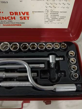 Vintage CIT Craft 24 Piece 1/2" Drive Socket Wrench Set - photo 3
