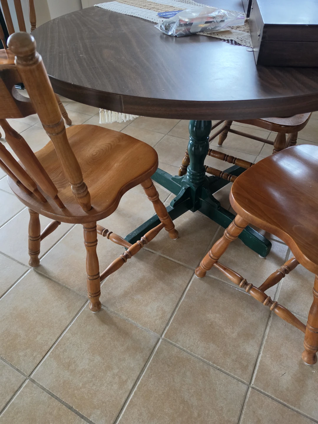 Wooden Dining Table and Chairs Set