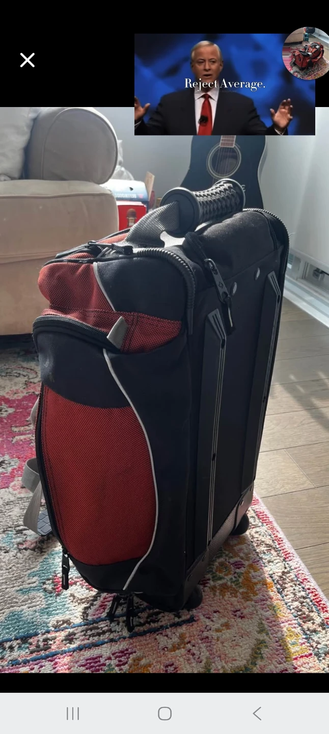 Red and Black Rolling Duffel Bag Solid Original  Samsonite  XL - photo 2