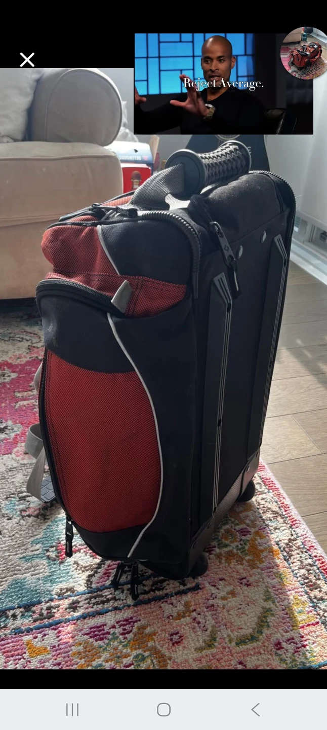 Red and Black Rolling Duffel Bag Solid Original  Samsonite  XL - photo 4