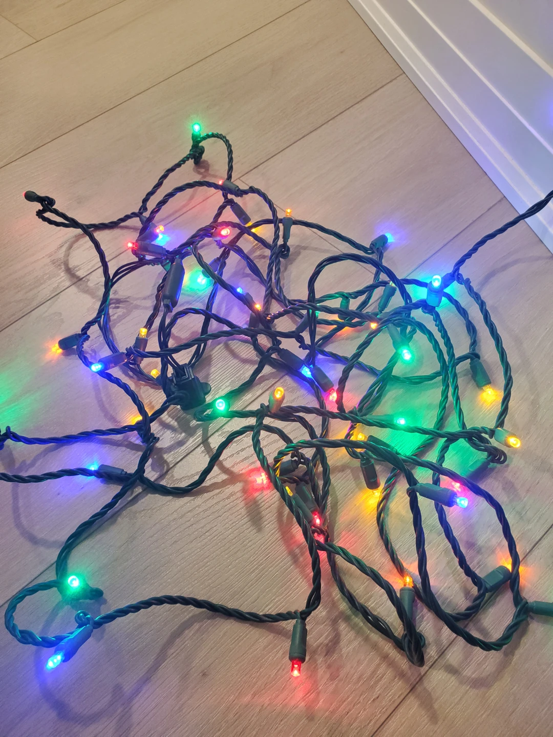 5mm Multicolor LED Christmas string lights - 50 lights