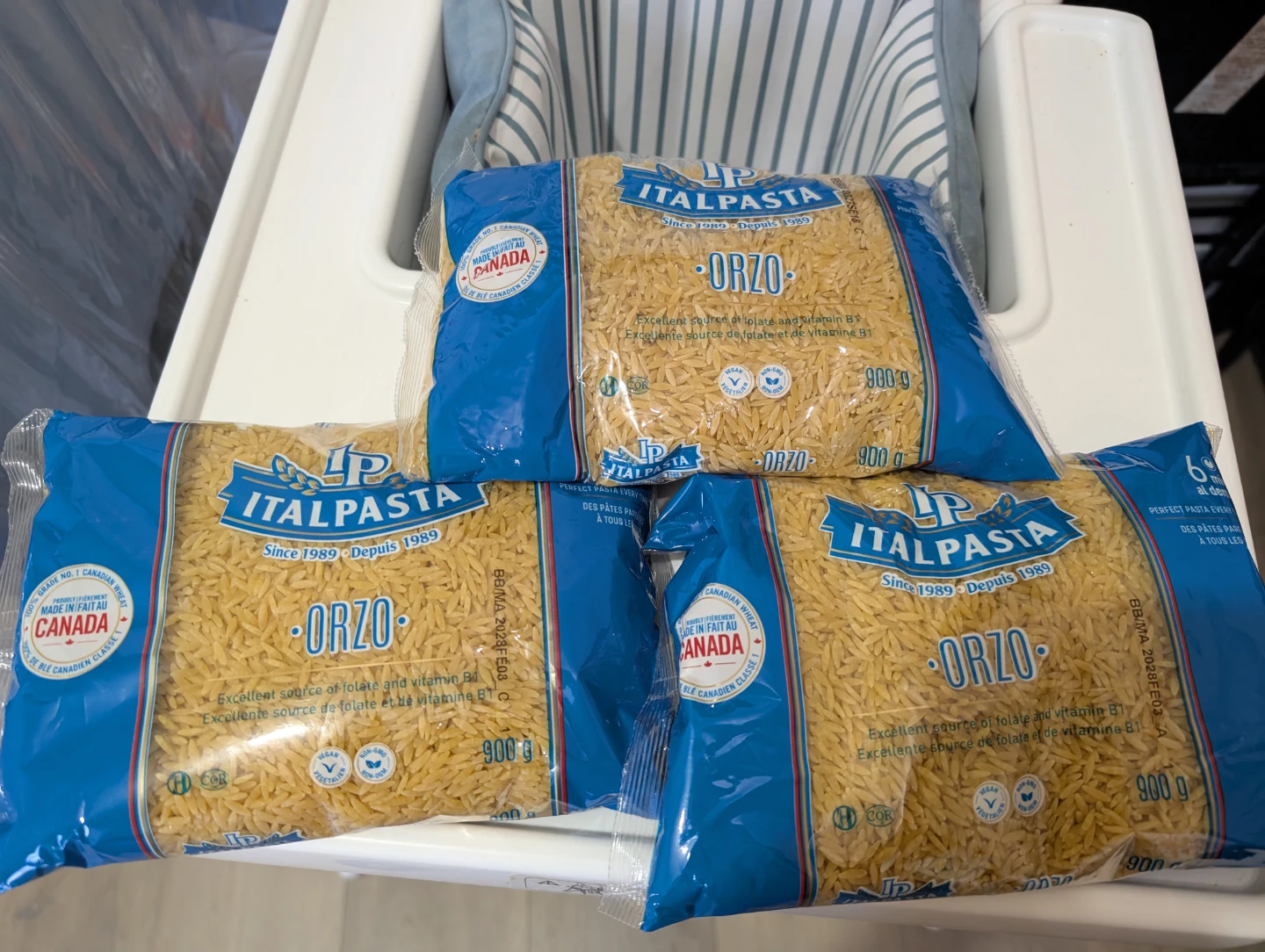 Italpasta Orzo Pasta - 3 x 900g Bags