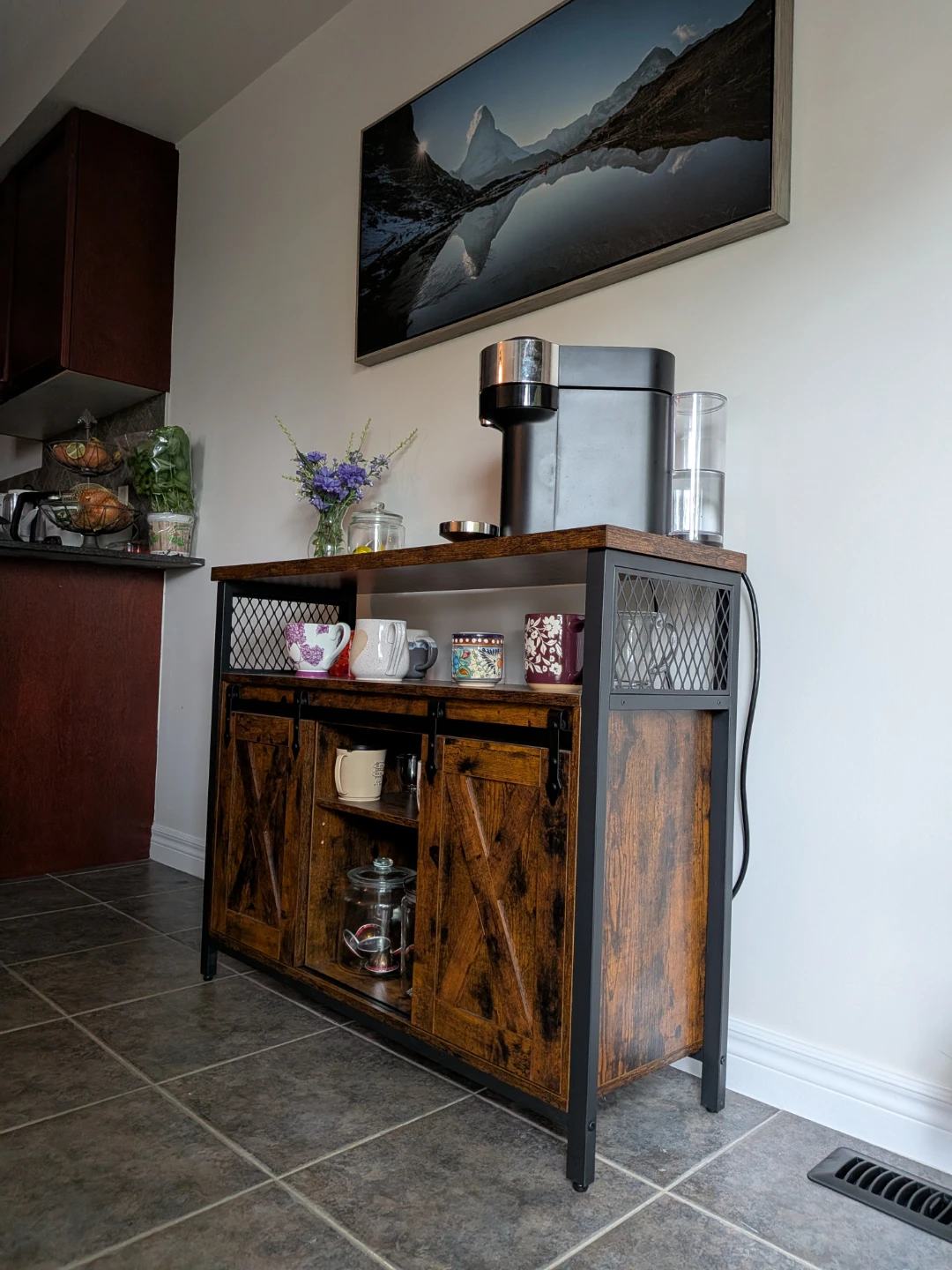 Rustic Wood Cabinet with Sliding Barn Doors - photo 2