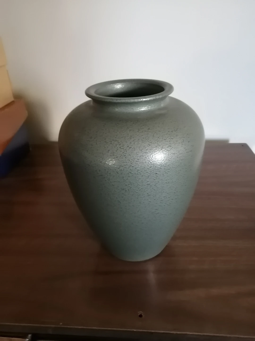 Grey Speckled Glass Vase