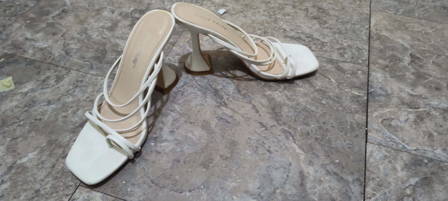 Public Desire White Strappy Heeled Sandals - photo 3