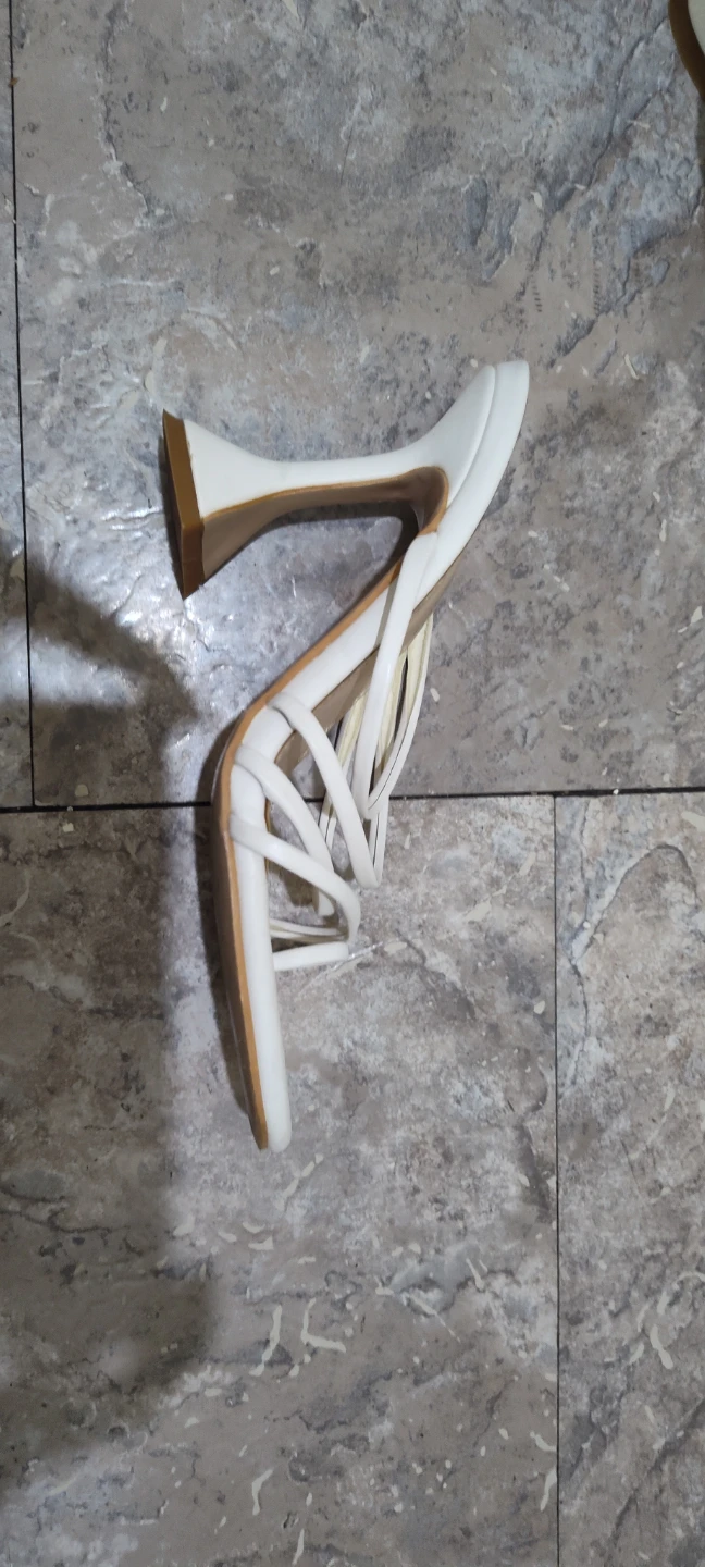 Public Desire White Strappy Heeled Sandals - photo 4
