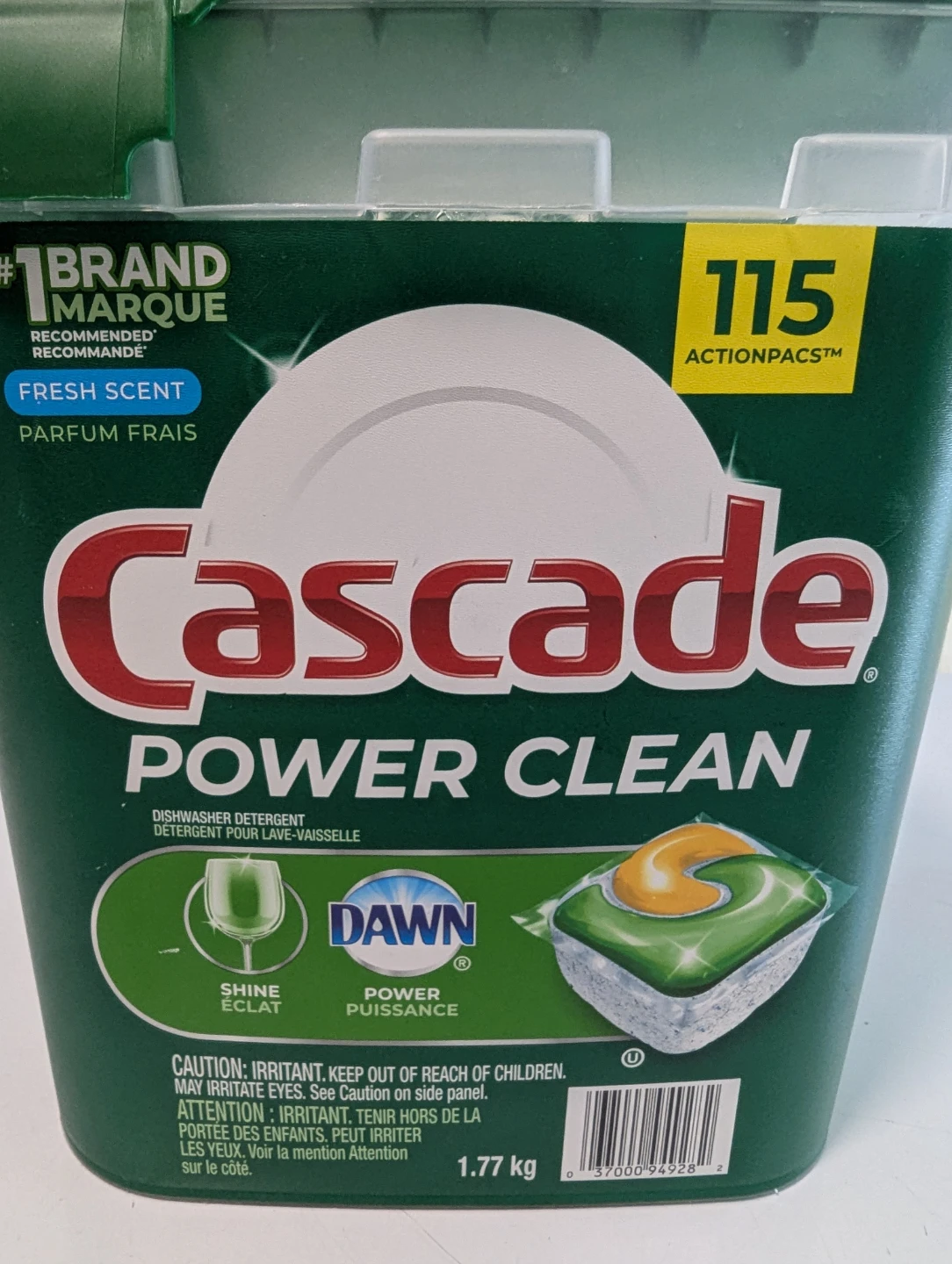 Cascade Power Clean Dishwasher Detergent Pacs - 115 ActionPacs