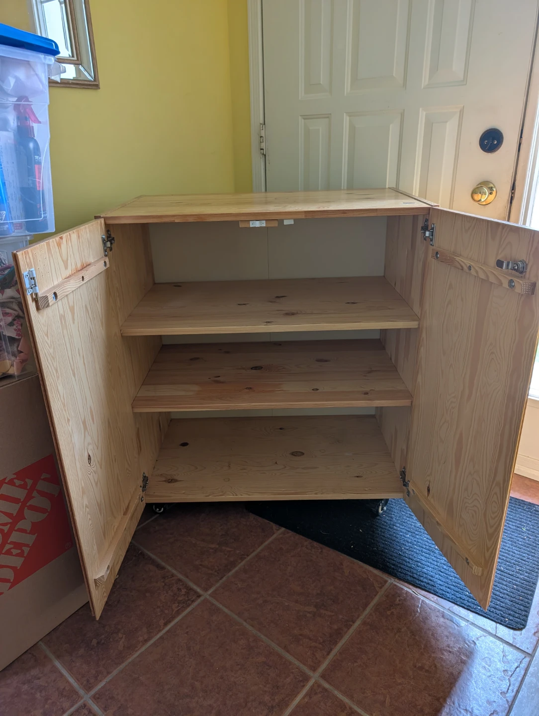 Ikea Wooden Cabinet with Wheels
