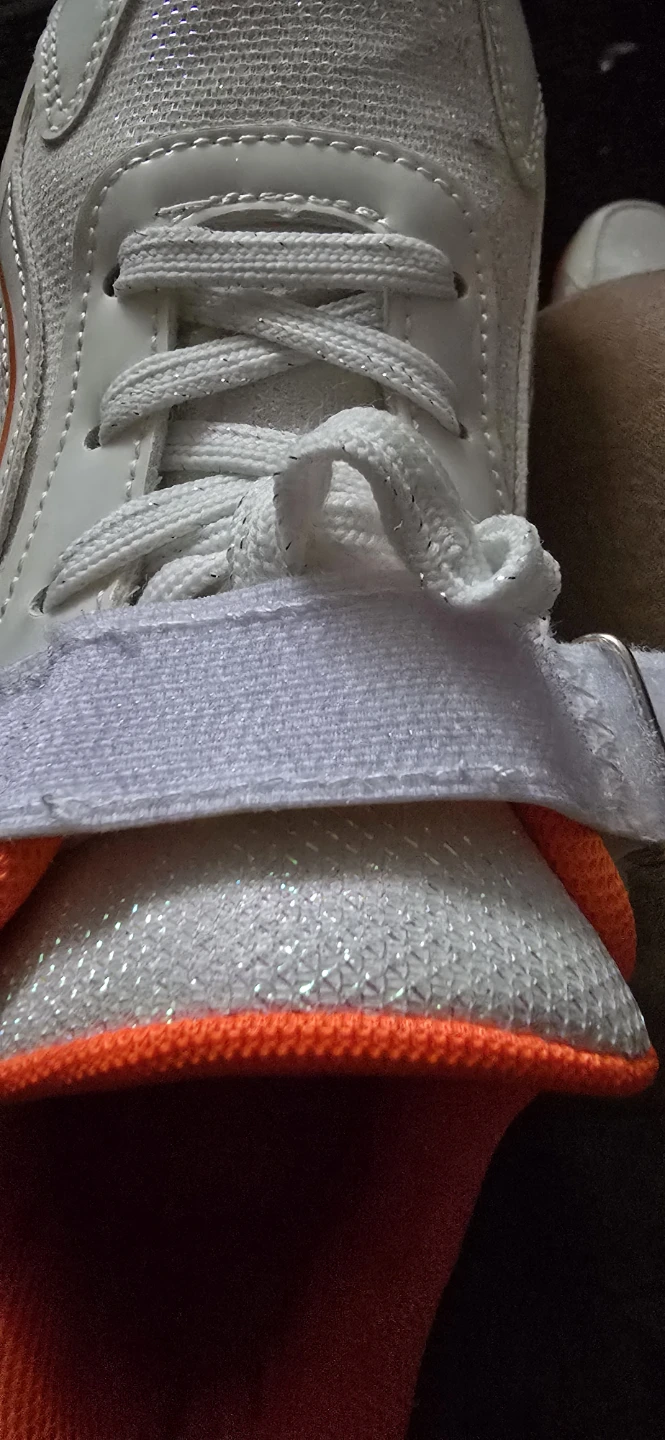 Brand New Kids Luminous Roller Shoes - White/Orange - Size 34 - photo 3