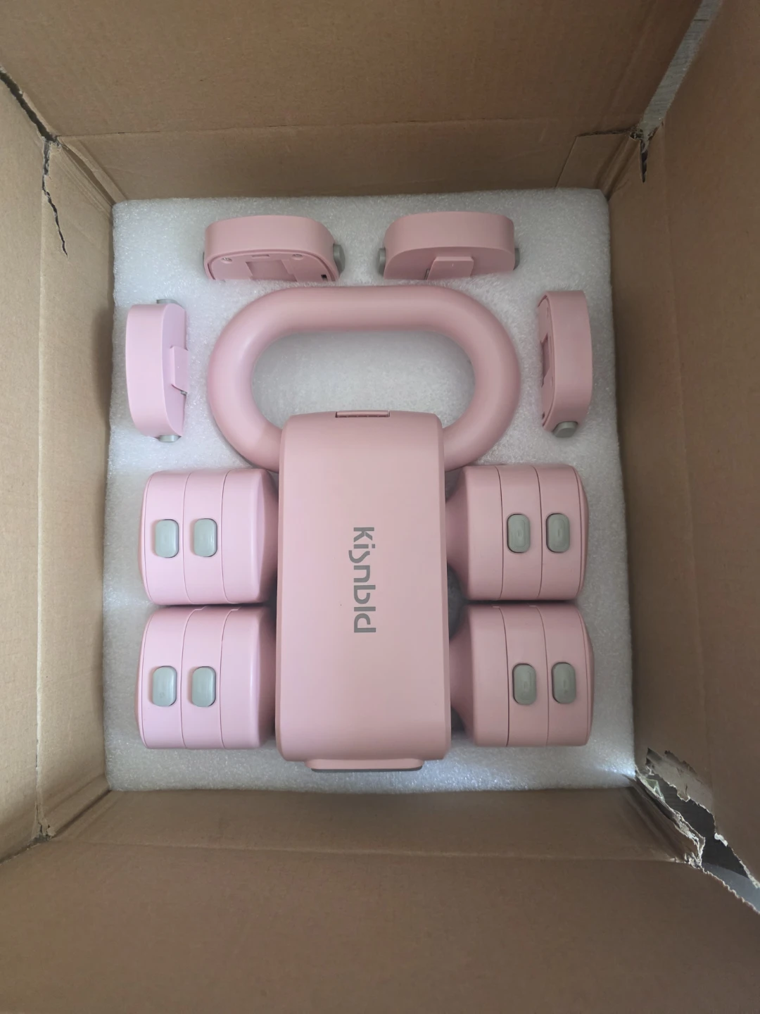 Kijbid Pink Adjustable Dumbbell Set