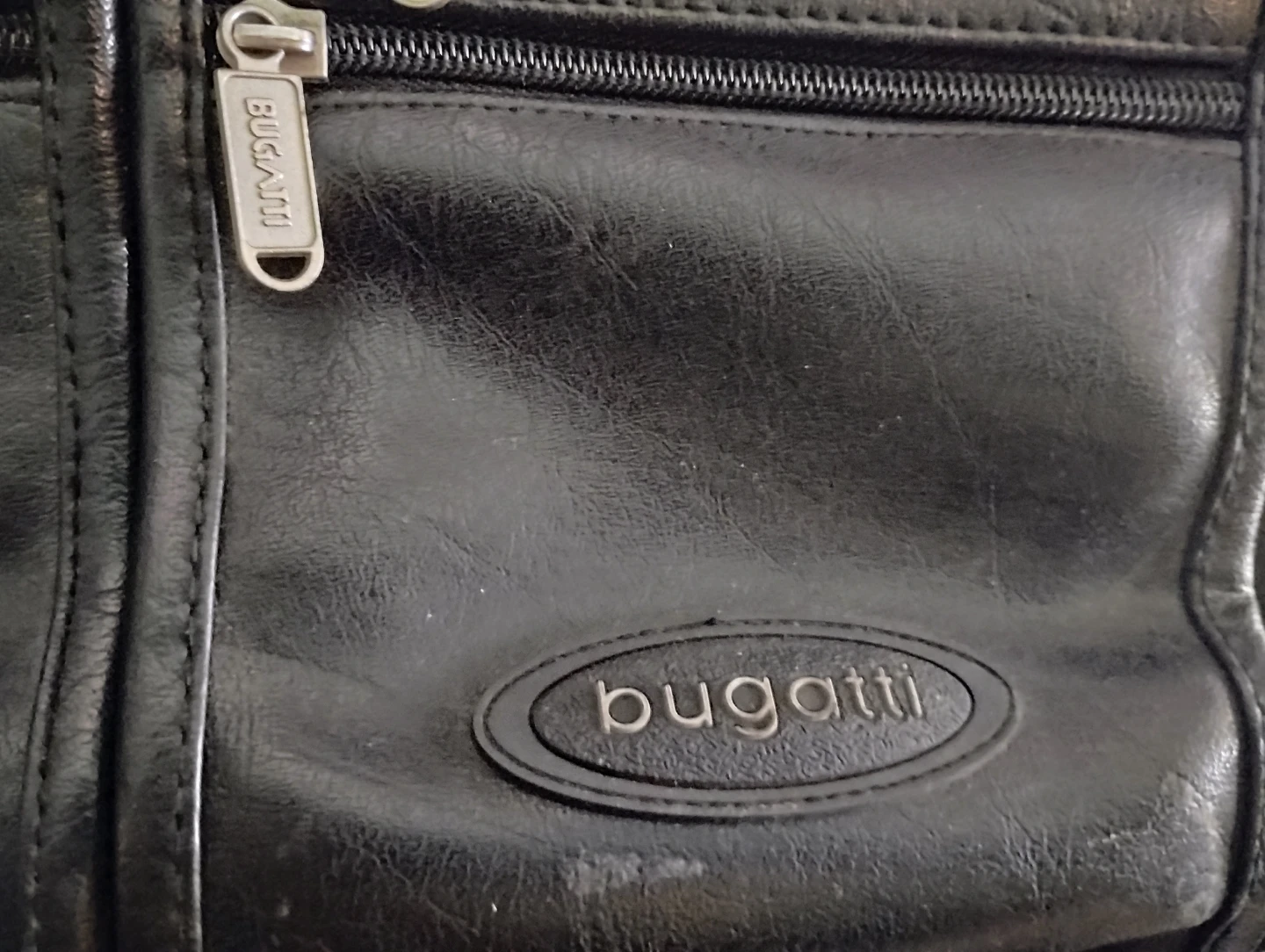 Bugatti Black Leather Briefcase - photo 2
