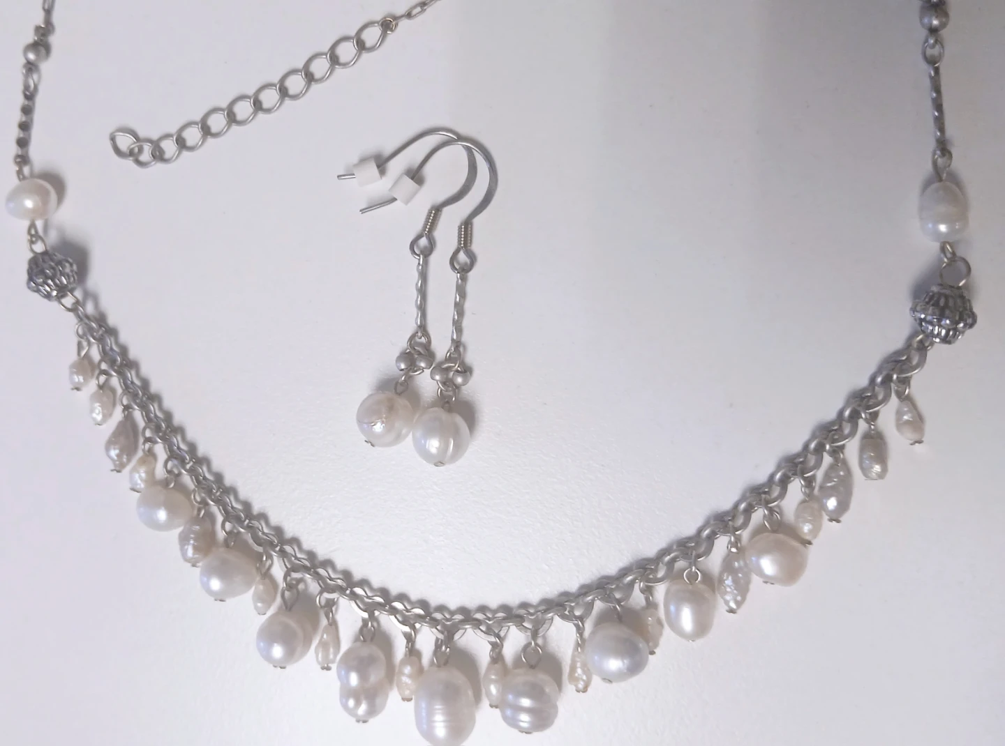 Pearl Necklace and Earring Set - photo 5