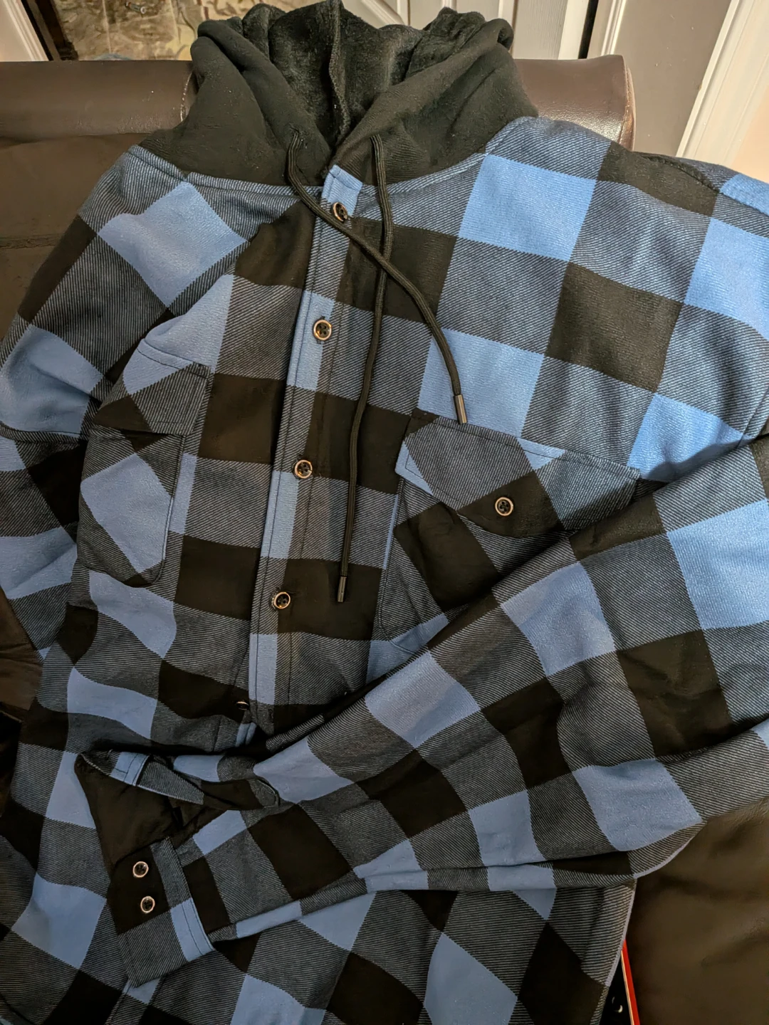 Buffalo Blue Plaid Hooded Flannel Jacket - photo 4