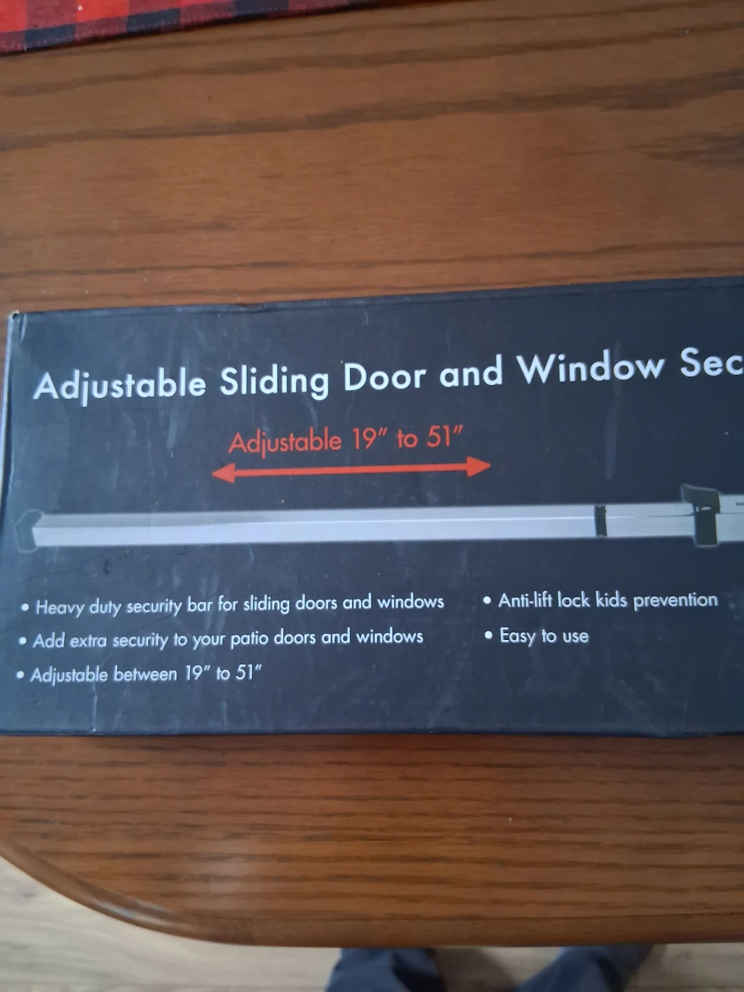 Securityman Adjustable Sliding Door and Window Lock Bar - photo 3