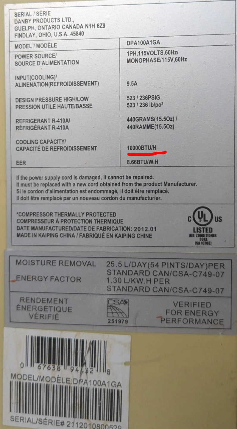 Danby ArcticAire Portable Air Conditioner 10,000 BTU - photo 4