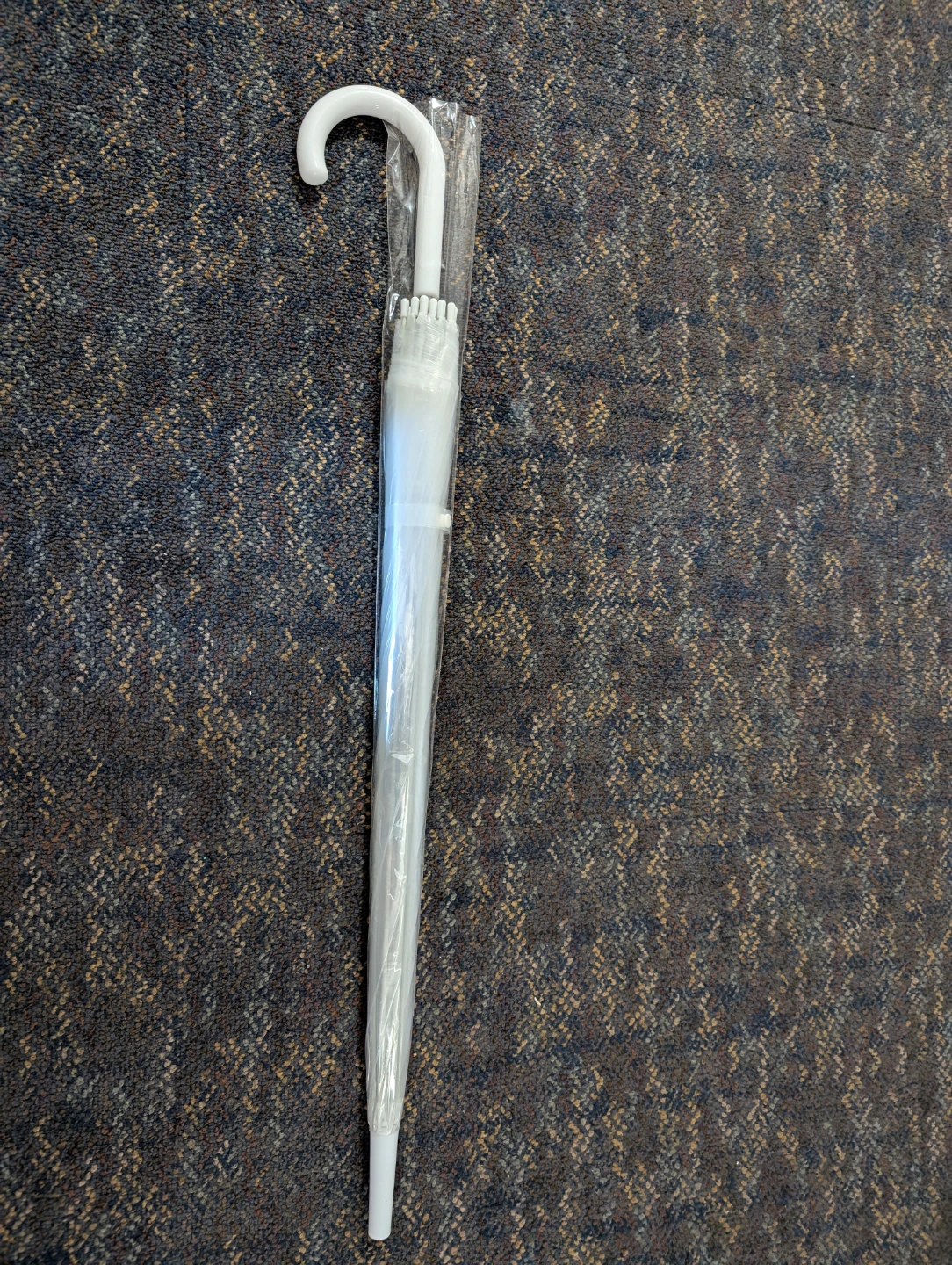 Brand New Unopened White Clear Transparent Plastic Umbrella Gift
