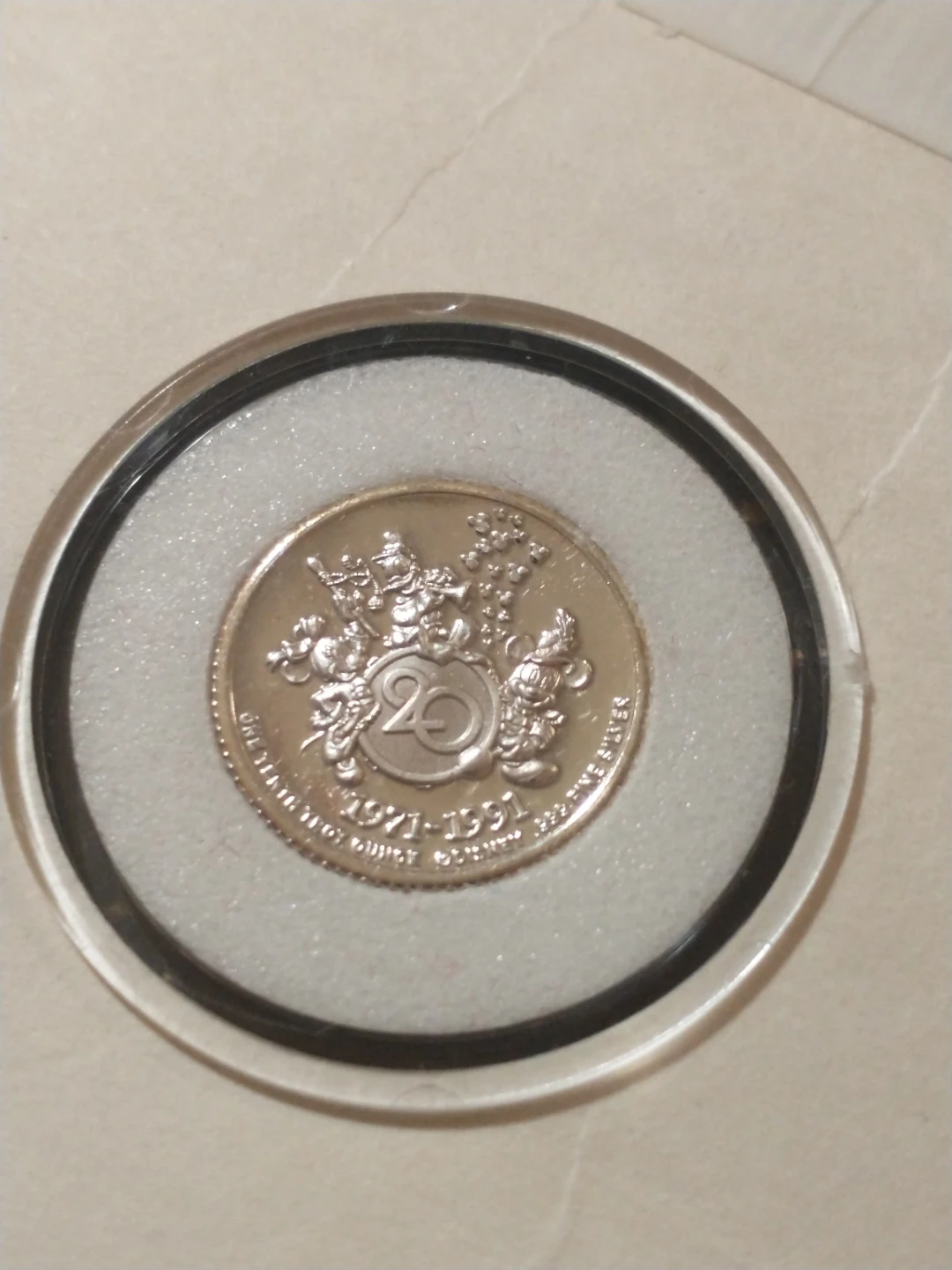 1971-1991 Disney 20th Anniversary 1/10 oz .999 Silver Coin - photo 3