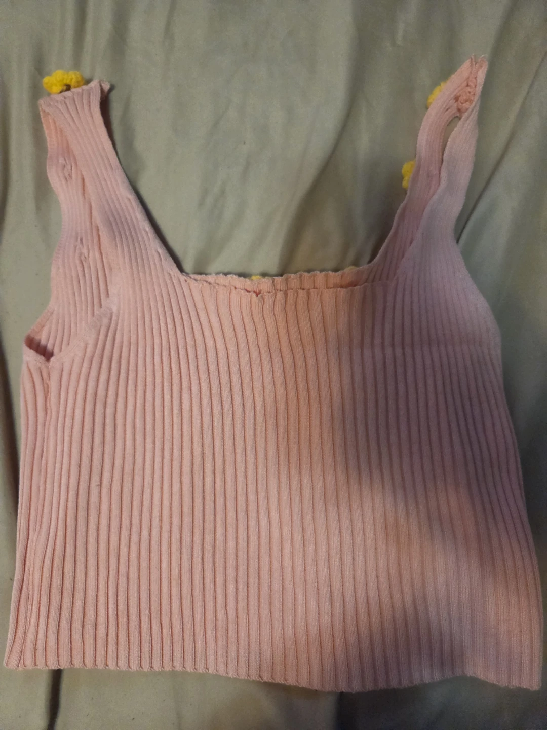 Cropped sunflower tank top - photo 2