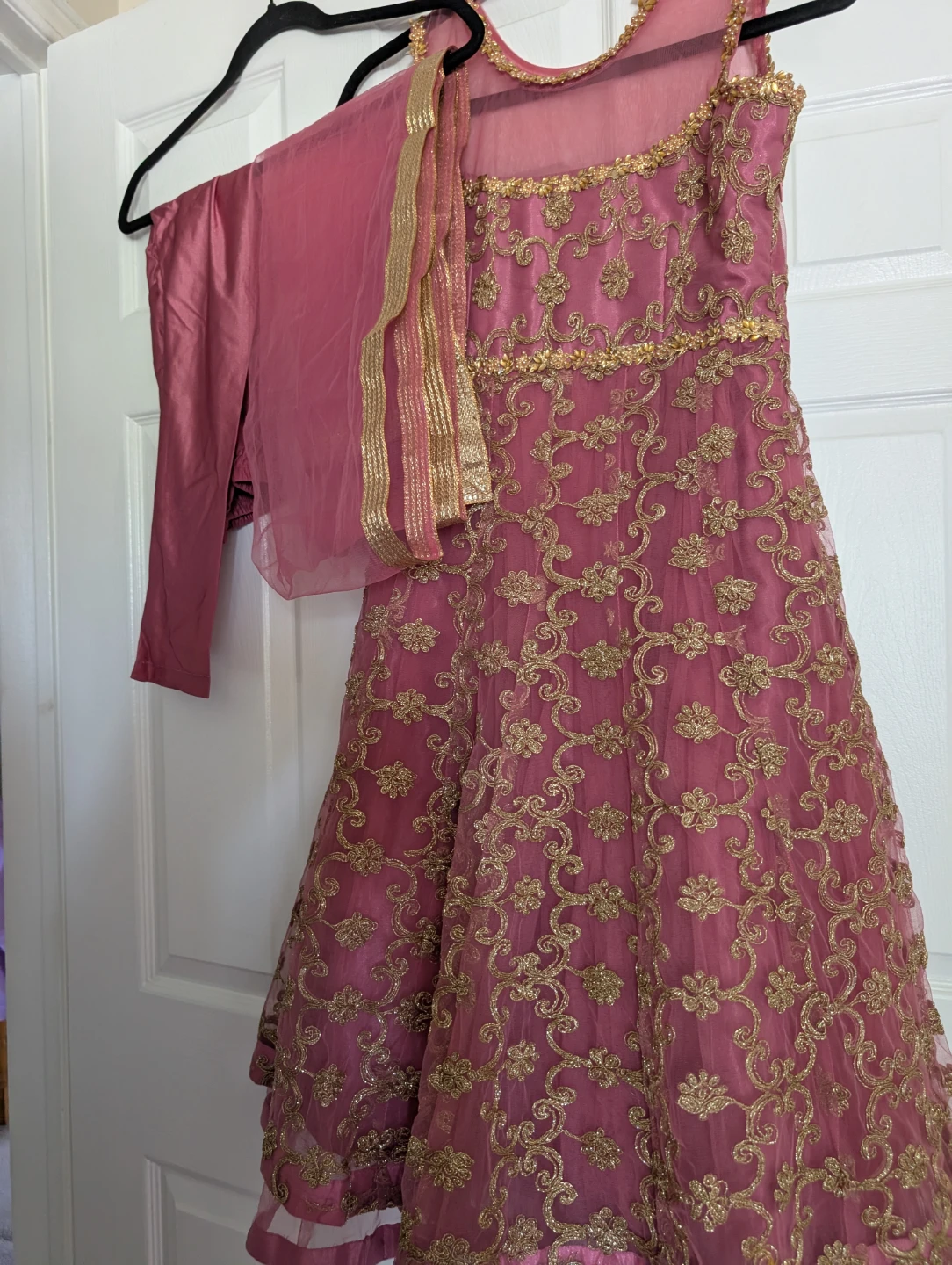 Pink Embroidered Anarkali Suit with Dupatta - photo 5