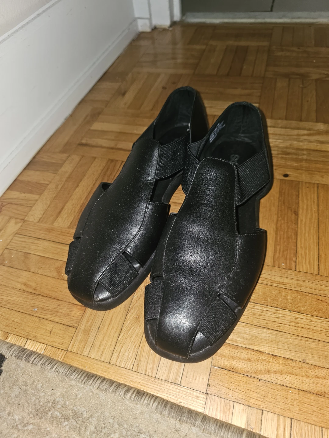 Black Leather Sandals