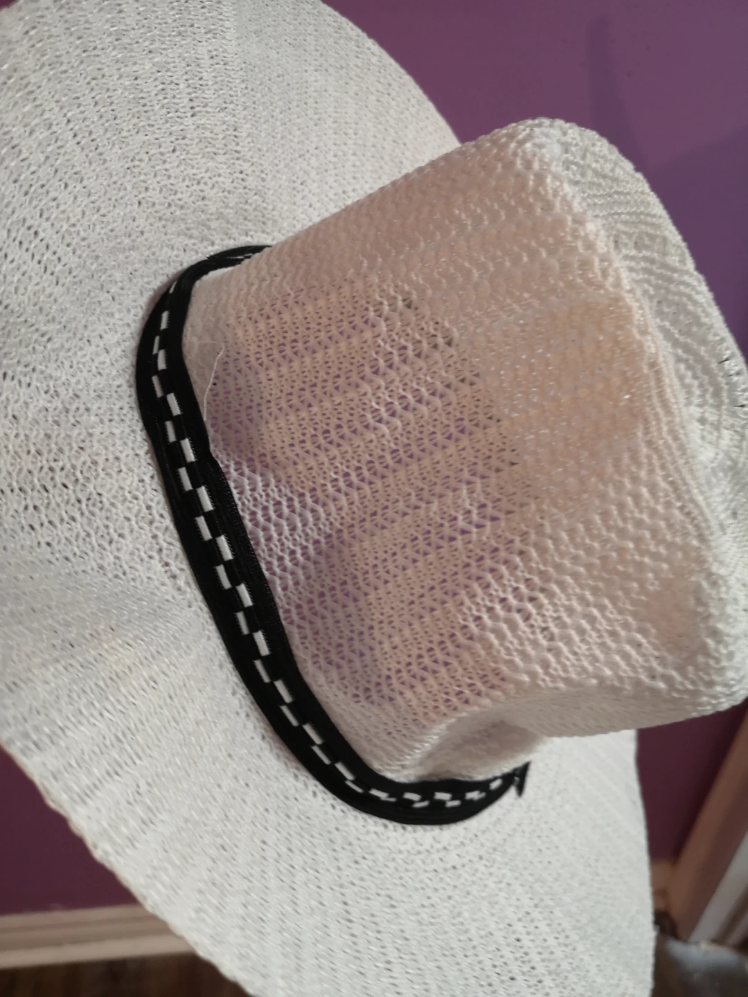 White Mesh Sun Hat